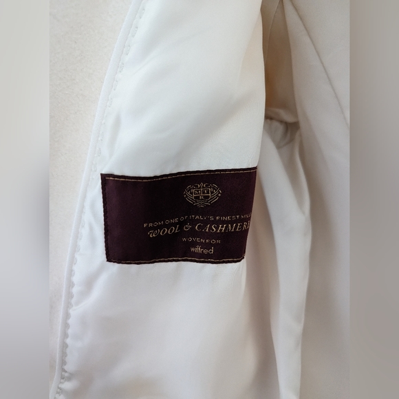 Aritzia Wilfred Cocoon Coat Cream Off-White Italian Wool and Cashmere Size XS - Picture 4 of 9